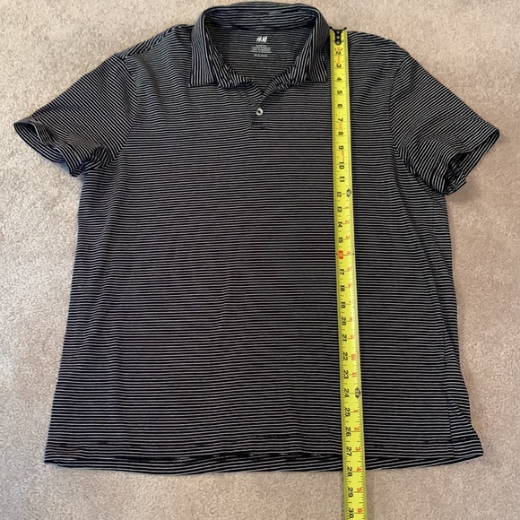 H&M mens slim fit short sleeve shirt with collar - Picture 3 of 5